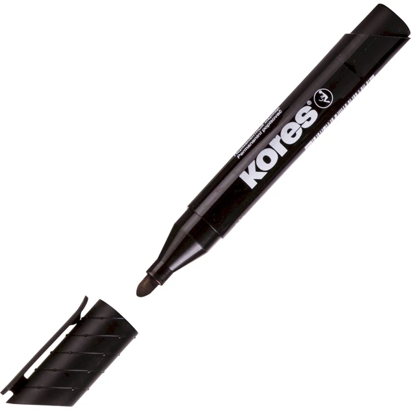 Kores K-MARKER permanentný popisovač s okrúhlym hrotom čierny - Popisovače - Hlavný obrázok