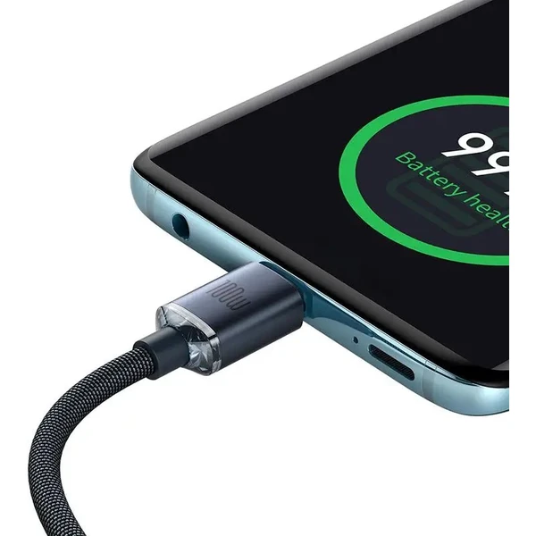 Baseus CAJY000601 Crystal Shine Series Dátový Kábel USB-C - USB-C 100W 1,2m Black - Káble - Obrázok 9SRL100501