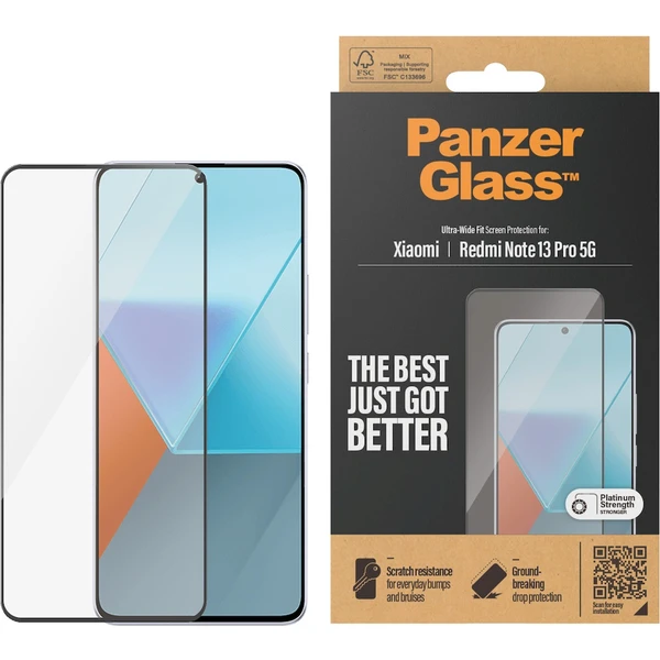 PanzerGlass Ultra-Wide Fit ochranné sklo Xiaomi Redmi Note 13 Pro 5G - Ochranné fólie a sklo - Obrázok 9T51000P01
