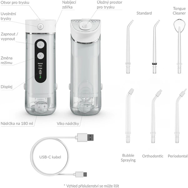TrueLife AquaFloss Mini M50 ústna sprcha biela - Ústne sprchy - Obrázok 9TUL000K01