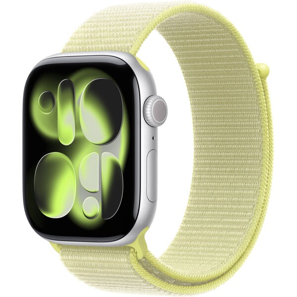 E-shop Apple Watch 49/46/45/44mm neónovo žltý prevliekací športový remienok