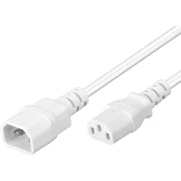 PremiumCord IEC C13/IEC C14 napájací predlžovací kábel 230V 3m biely - Káble a redukcie