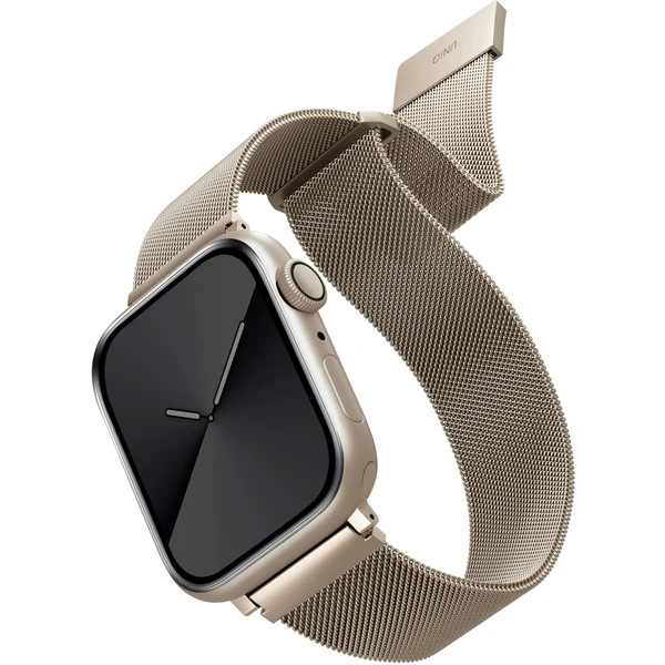 UNIQ Dante oceľový remienok Apple Watch 46/45/44/42mm starlight - Remienky - Hlavný obrázok