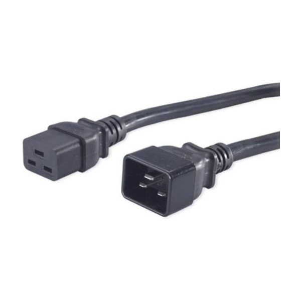 PremiumCord IEC C19/IEC C20 napájací predlžovací kábel 230V 3m čierny - Káble a redukcie - Hlavný obrázok