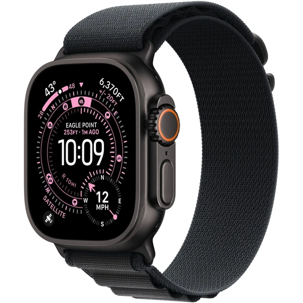 Apple Watch 49/46/45/44mm čierny Alpský ťah stredný čierny titán - Remienky - Hlavný obrázok