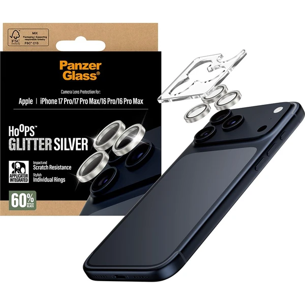 PanzerGlass® Hoops skla Apple iPhone 17 Pro/16 Pro/15 Pro/17 Pro Max/16 Pro Max/15 Pro Max trblietav - Ochranné fólie a sklo - Obrázok 9XEH000K01