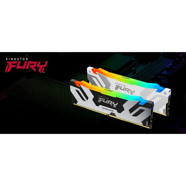 Kingston FURY Renegade White RGB DDR5 32GB 6400MT/s CL32 DIMM (2x16GB) XMP - Operačné pamäte - Obrázok 9YWN100501