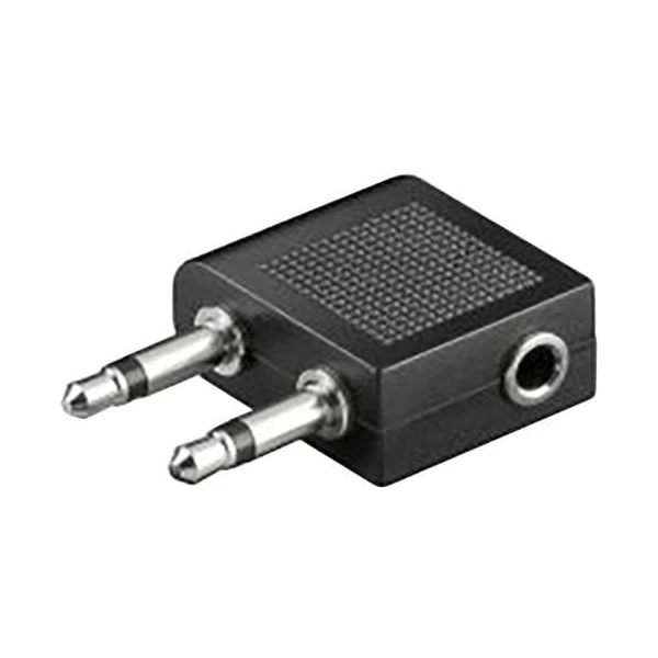 PremiumCord 2x 3,5mm/3,5mm redukcia do lietadla čierna - Káble a redukcie - Hlavný obrázok