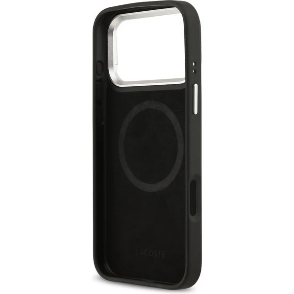Lacoste Iconic Petit Pique Camera Stand MagSafe kryt iPhone 17 Pro Max čierny - Puzdra - Obrázok 9a1718bdebc9407c8f5fa31db2497f70