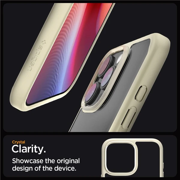 Spigen Crystal Hybrid kryt iPhone 16 Pro Max mute beige - Puzdra - Obrázok 9a29ad3b1ce34ee2be6a19f6a7503fb2