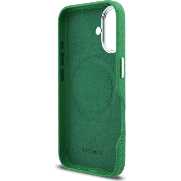 Lacoste PVC Iconic Petit Pique Kovové Logo MagSafe kryt iPhone 16 zelený - Puzdra - Obrázok 9a336c97b3d0404cb573dab3eac2052a