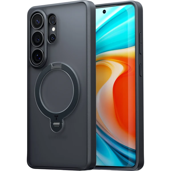 Torras Ostand Q3 Spin MagSafe kryt Samsung Galaxy S26 Ultra obsidian black - Puzdra - Hlavný obrázok