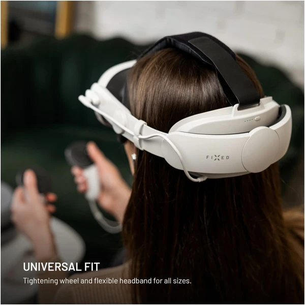 FIXED VR Power Headstrap náhlavný popruh s batériou Meta Quest 3/3S (6000 mAh), biely - Pomôcky pre virtuálnu realitu - Obrázok 9a57a4428b594147b2512385027689e3