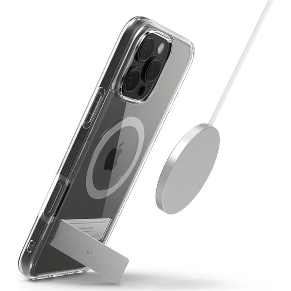 Spigen Caseology Capella MagSafe Kickstand kryt iPhone 16 Pro clear gray - Puzdra - Obrázok 9a6eef4a61b54366aa2f701c39609f39