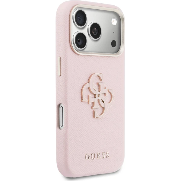 Guess PU Resin Logo kryt iPhone 17 Pro Max ružový - Puzdra - Obrázok 9a75f23a1a434fa2b4664b50c805bf4a