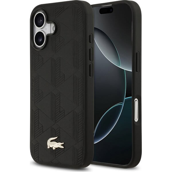 E-shop Lacoste PU Nomogram Gold Gold MagSafe kryt iPhone 17 čierny