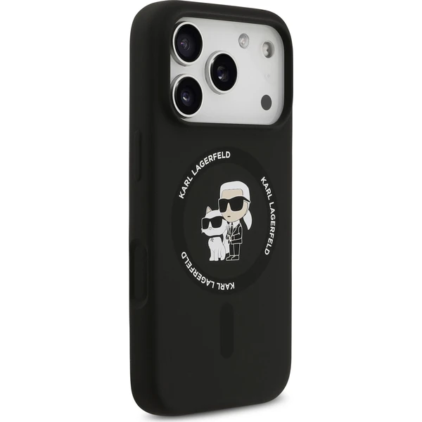 Karl Lagerfeld Liquid Silicone Karl and Choupette MagSafe kryt iPhone 18 Pro černý - Puzdra - Obrázok 9aaa3ccaa5ee4d138a719ef3d7ee3f62