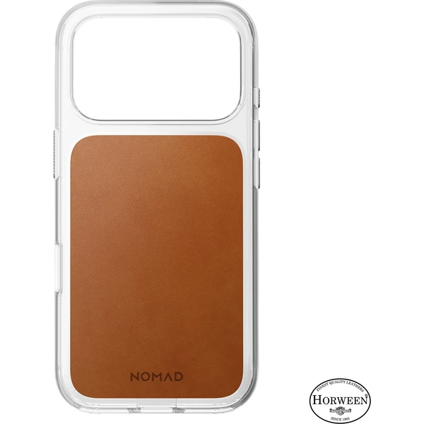 Nomad Clear Leather (Horween) MagSafe kryt iPhone 18 Pro Saddle - Puzdra - Obrázok 9ab3da865d0b4ef29381cc563b31e5b4