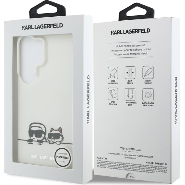 Karl Lagerfeld IML K&CH Peekaboo Logo Magnetický kryt Samsung Galaxy S26 Ultra biely - Puzdra - Obrázok 9ac5ca40274e4beeae6a3d34f1b7008a