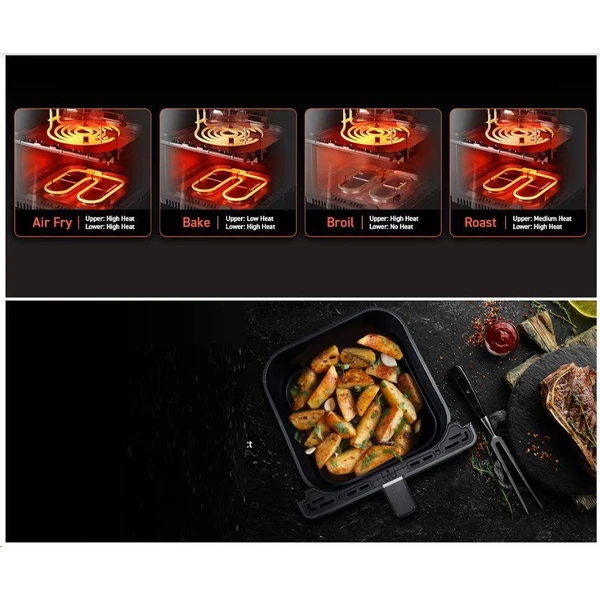 Cosori Dual Blaze 6,4 L SMART teplovzdušná fritéza + 5x špíz a gril. rošt šedá - Fritézy - Obrázok 9ad69be56baa4d9789d23ffd810adc16