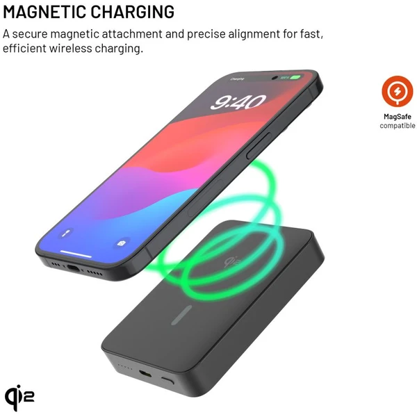 FIXED MagZen 10 Crystal MagSafe/Qi2 powerbanka, 10000mAh, čierna - Powerbanky - Obrázok 9af0a1a7b0414cb68a958d403d72da12