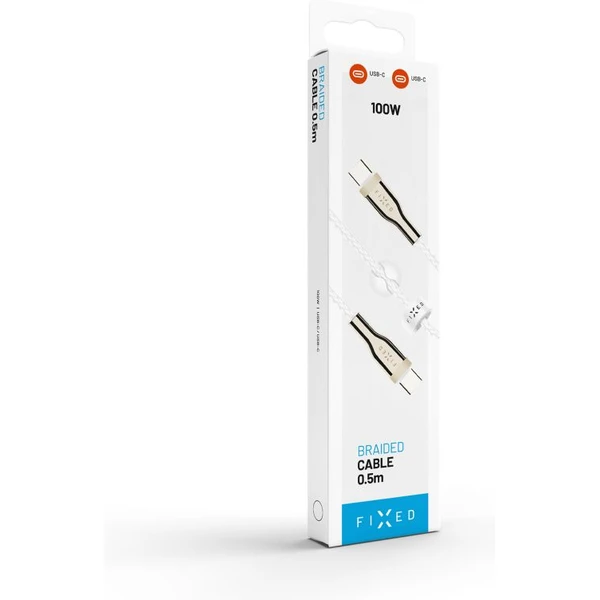 PEVNÝ USB-C/USB-C napájací kábel 100W 0,5m biely - Káble a redukcie - Obrázok 9af647cf5f7b4a37a51182c13c39f78e