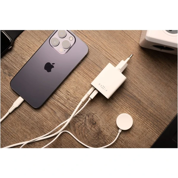 FIXED Mini nabíjačka s USB-C/USB-A, PD, 45W, biela - Nabíjačky - Obrázok 9b114cde32064e2b9af8e3cabec9e724