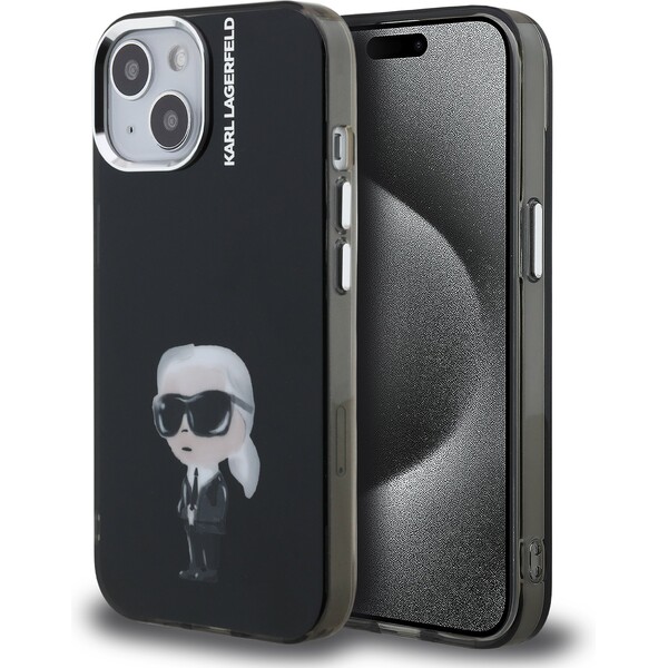 E-shop Karl Lagerfeld IML Aquarelle Karl kryt iPhone 15 čierny