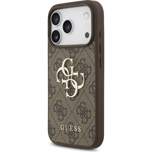 Guess PU 4G Metal Logo kryt iPhone 17 Pro hnedý - Puzdra - Obrázok 9b355a95ed0f428aab7cf203114097f7