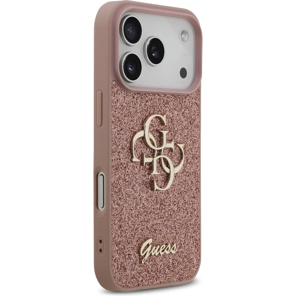 Guess PU Fixed Glitter 4G Metal Logo kryt iPhone 17 Pro ružový - Puzdra - Obrázok 9b63208e953c45629ba90e8051589727