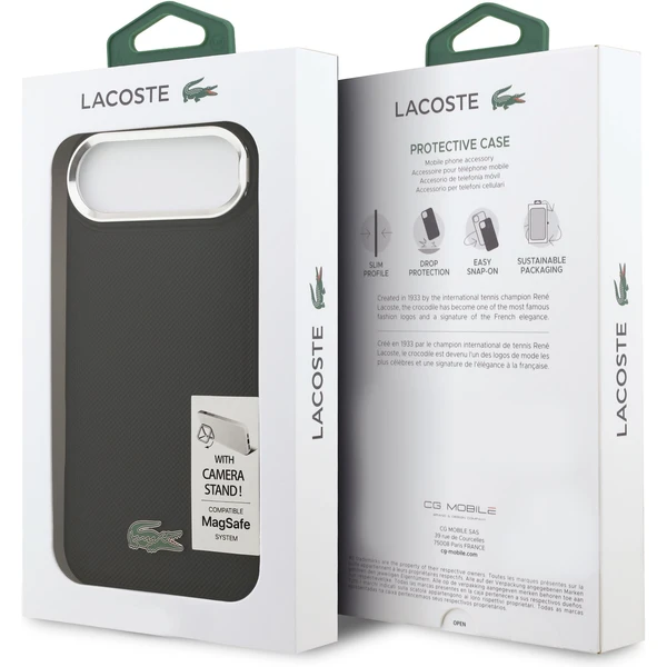Lacoste Iconic Petit Pique Camera Stand MagSafe kryt iPhone Air čierny - Puzdra - Obrázok 9b8e18a0cb044227a8b0722c6d4d4bd3