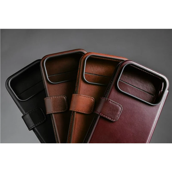 Nomad Modern Leather Folio (Horween) MagSafe kožené púzdro iPhone 17 Pro Max Burgundy - Puzdra - Obrázok 9badda989154400d8f87dda9c6f4b6c3