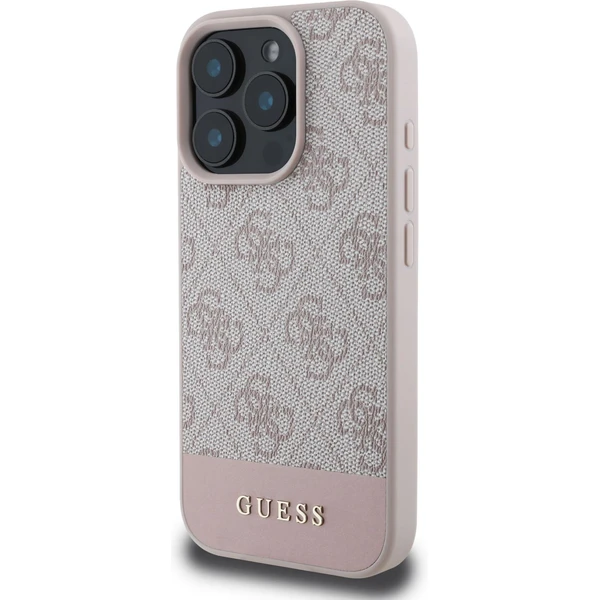 Guess PU 4G Stripe kryt iPhone 16 Pre ružový - Puzdra - Obrázok 9bc597ac0f86414887ed46c21346f6f4