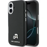Karl Lagerfeld PU Karl a Choupette Headš Piny MagSafe kryt iPhone 17 čierny - Puzdra