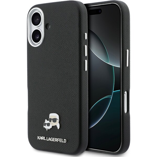 E-shop Karl Lagerfeld PU Karl a Choupette Headš Piny MagSafe kryt iPhone 17 čierny