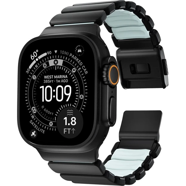 Nomad Stratos Band FKM remienok Apple Watch 45/46/49mm Black Titanium/Icy Blue - Remienky - Obrázok 9c17e929226f429f8cc5d1373ee099c6