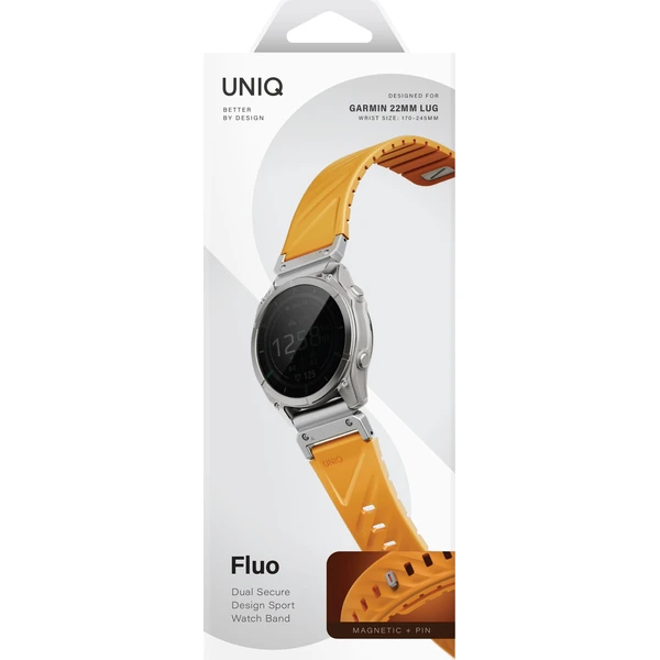 UNIQ Fluo Magnetický remienok pre Garmin (Quick Release/QuickFit 22 mm) Pale Orange - Remienky - Obrázok 9c1d249307a745a4ae27854452984926