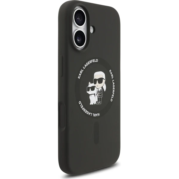 Karl Lagerfeld Liquid Silicone Karl a Choupette MagSafe kryt iPhone 17 čierny - Puzdra - Obrázok 9c895cf4300f47129f85db0b4be2f919