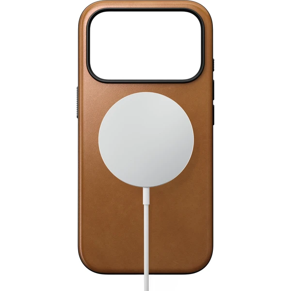 Nomad Modern Leather MagSafe kožený kryt iPhone 18 Pro English Tan - Puzdra - Obrázok 9c904f8ad410442d9c9170565bb4f4a3