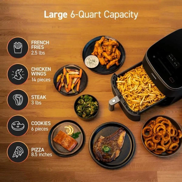 Cosori TurboBlaze Pre teplovzdušná fritéza 6,2 l čierna - Fritézy - Obrázok 9ca84293412141f6ac07027d6277683a