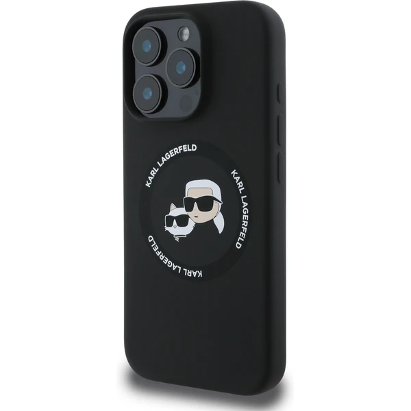 Karl Lagerfeld Liquid Silicone K&CH Heads MagSafe kryt iPhone 16 Pro Max čierny - Puzdra - Obrázok 9cbf38e459ed4c6680f2f0176c3a5dec