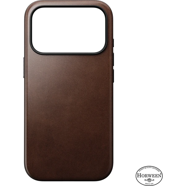 Nomad Modern Leather (Horween) MagSafe kožený kryt iPhone 18 Pro Rustic Brown - Puzdra - Obrázok 9cf1603960234a6d9bbbb31d46a253d7