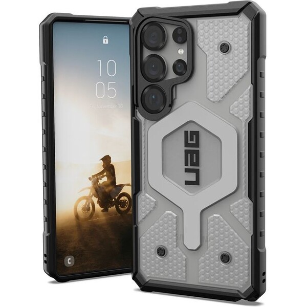 UAG Pathfinder Clear w/Magnet kryt Samsung Galaxy S25 Ultra strieborný