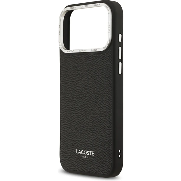 Lacoste PU Leather Champs Elysees MagSafe kryt iPhone 17 Pro Max čierny - Puzdra - Obrázok 9d16ec149b084a828a072a85af41c800