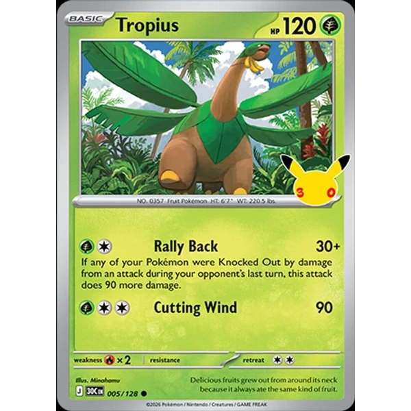 Tropius (30C 005) - 30th Celebration [Holo] - Kusové karty - Hlavný obrázok