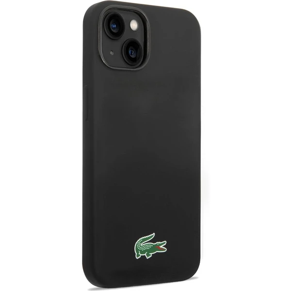 Lacoste Liquid Silicone Microfiber Croc Logo MagSafe kryt iPhone 13/14/15 čierny - Puzdra - Obrázok 9d4ff01b4ba74cb09edc36d5638ea747