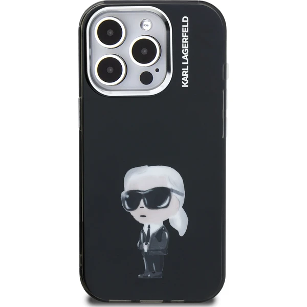 Karl Lagerfeld IML Aquarelle Karl kryt iPhone 15 Pre Max čierny - Puzdra - Obrázok 9d5aecd814e0479bbdbec538fe3f0a06