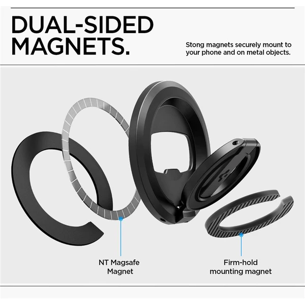 Spigen O-Mag Magnetic Phone Holder MagSafe stojan čierny - Stojany - Obrázok 9d5f0f36f9f64f13a5c6068cd65fb924