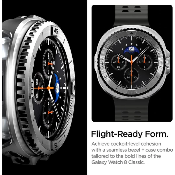 Spigen Bezel Tune Pro (Pilot) krúžok Samsung Galaxy Watch8 Classic 46mm strieborný - Puzdra - Obrázok 9d7cab04092e445ab082231332a2c5e2