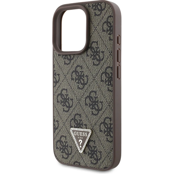 Guess PU 4G Strass Triangle Metal Logo kryt pre iPhone 16 Pro hnedý - Puzdra - Obrázok 9d89ecbed92944ceaf4ff50a95a2fac0